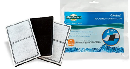 Filtres au charbon original pour fontaine Drinkwell Petsafe, paquet de 3 filtres