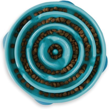 Bol anti-gourmand pour chien Fun Feeder bleu, Outward Hound